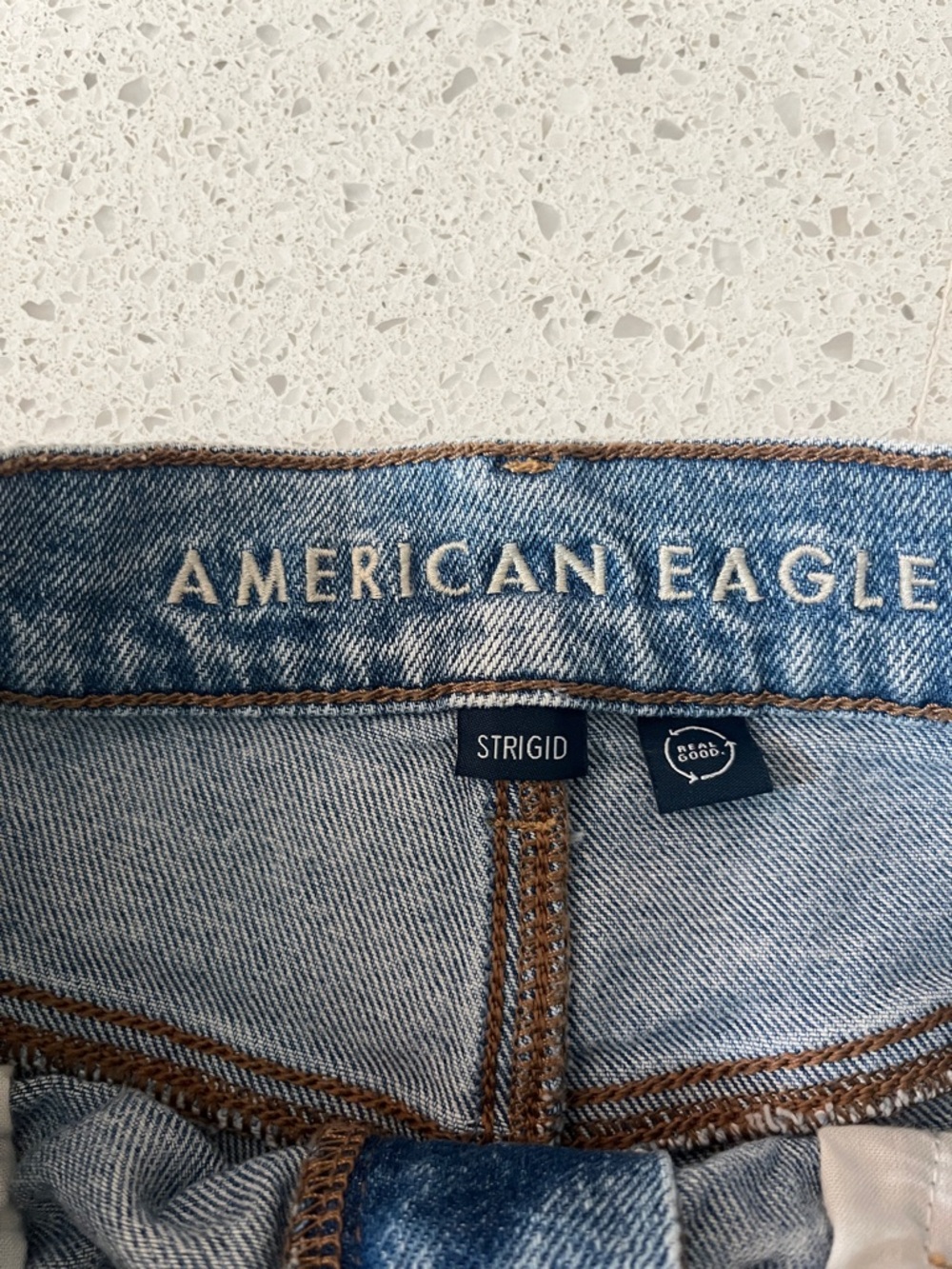American Eagle Outfitters Light Blue Distressed Cutoff Denim Shorts - Picture 2 of 5